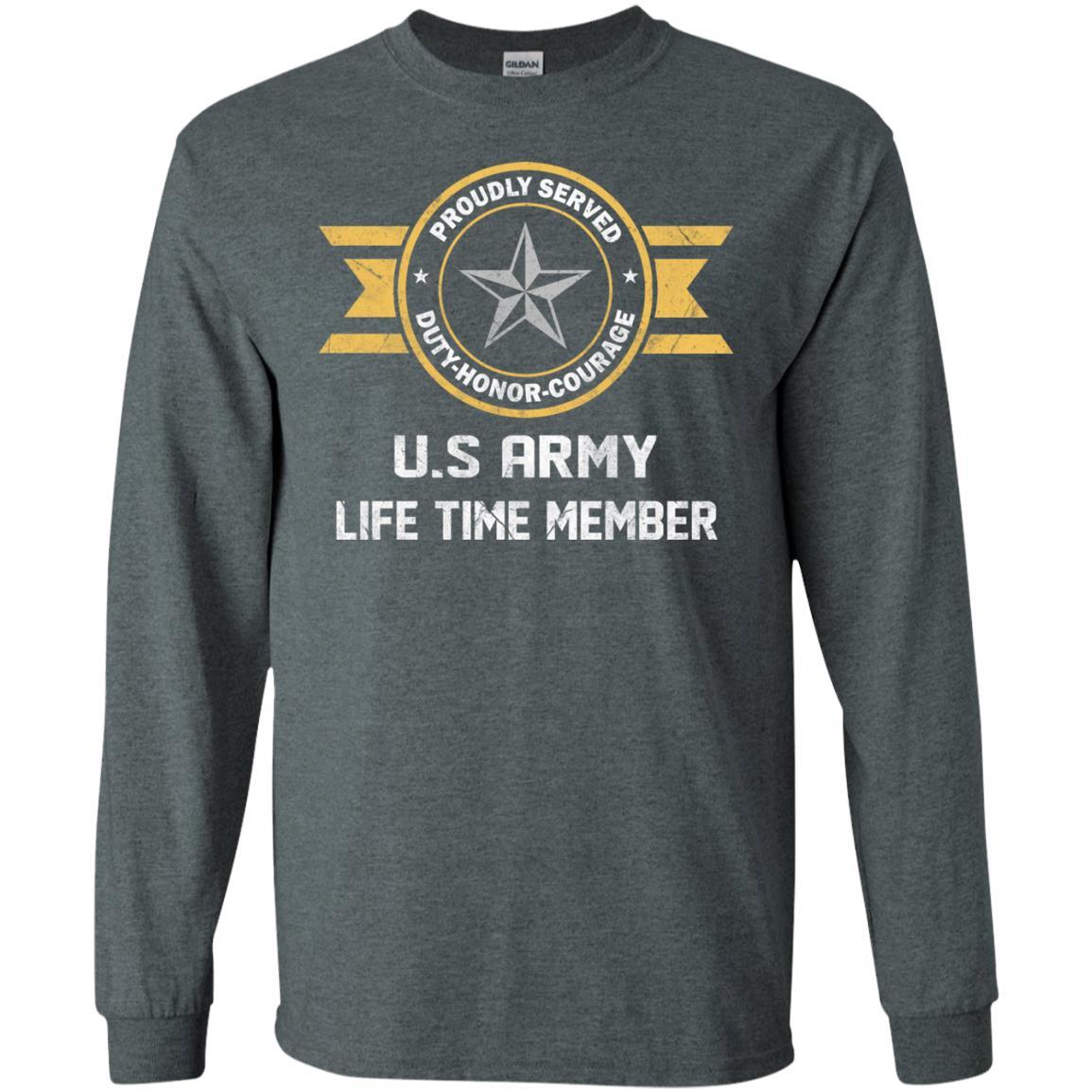 Life Time Member - US Army O-7 Brigadier General O7 BG General Officer Ranks Men T Shirt On Front-TShirt-Army-Veterans Nation