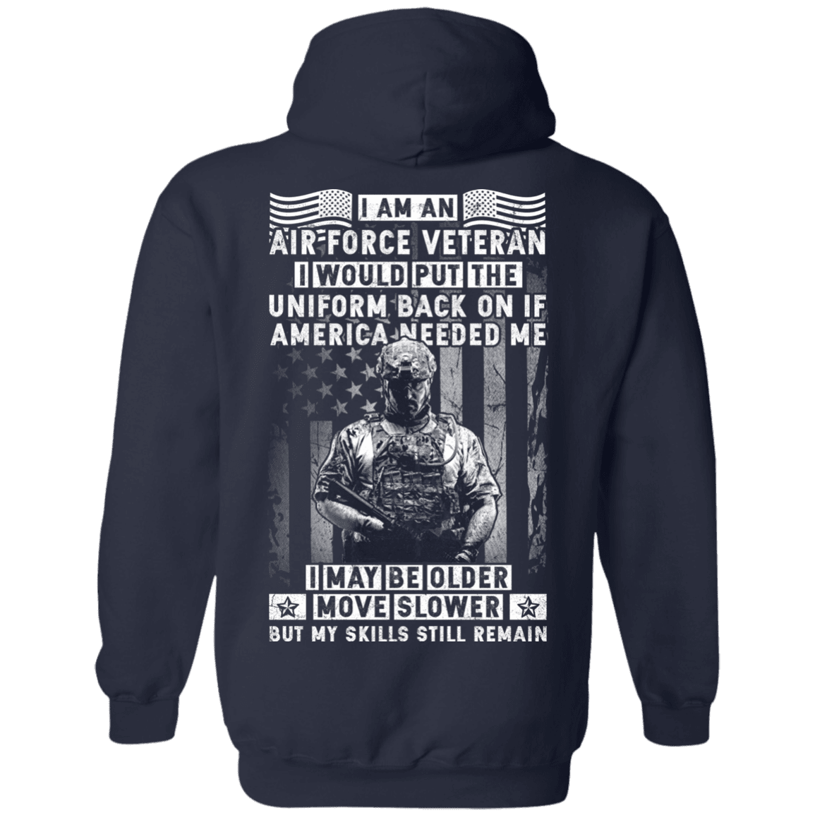 I am an Air Force Veteran Men Back T Shirts-TShirt-USAF-Veterans Nation