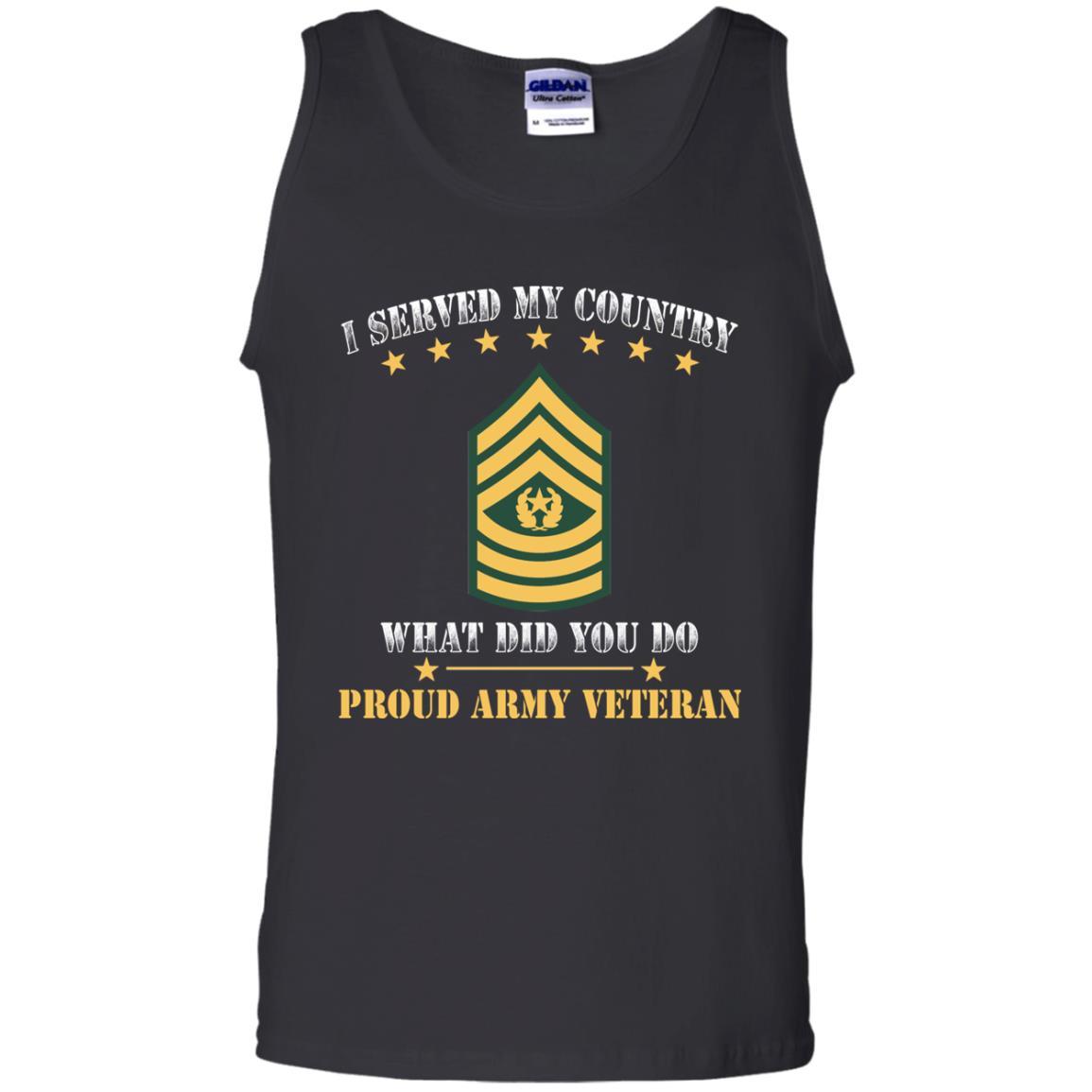 US Army E-9 Command Sergeant Major E9 CSM Noncommissioned Officer Ranks Men Front T Shirt - Proud US Army Veteran-TShirt-Army-Veterans Nation