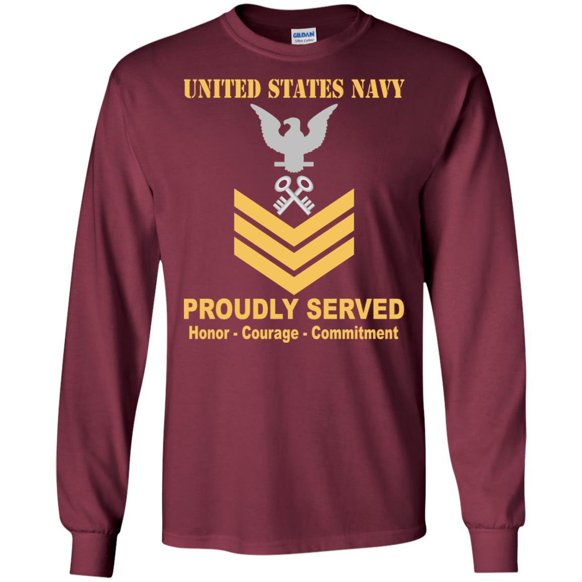 Navy Storekeeper Navy SK E-6 Rating Badges Proudly Served T-Shirt For Men On Front-TShirt-Navy-Veterans Nation