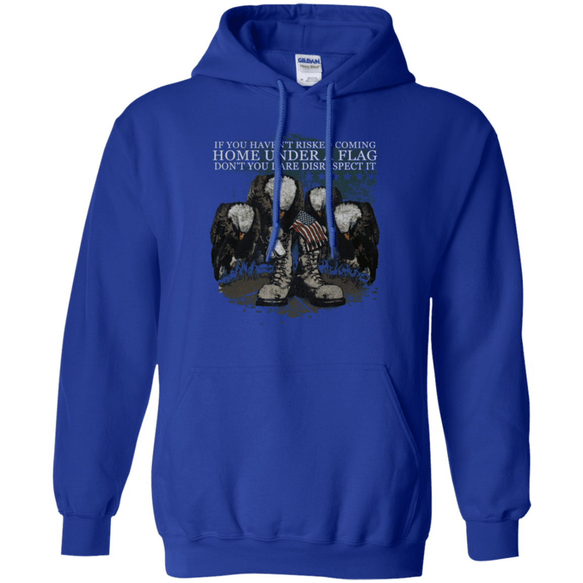 Military T-Shirt "Coming Home Under Flag Don't You Dare Disrespect It"-TShirt-General-Veterans Nation