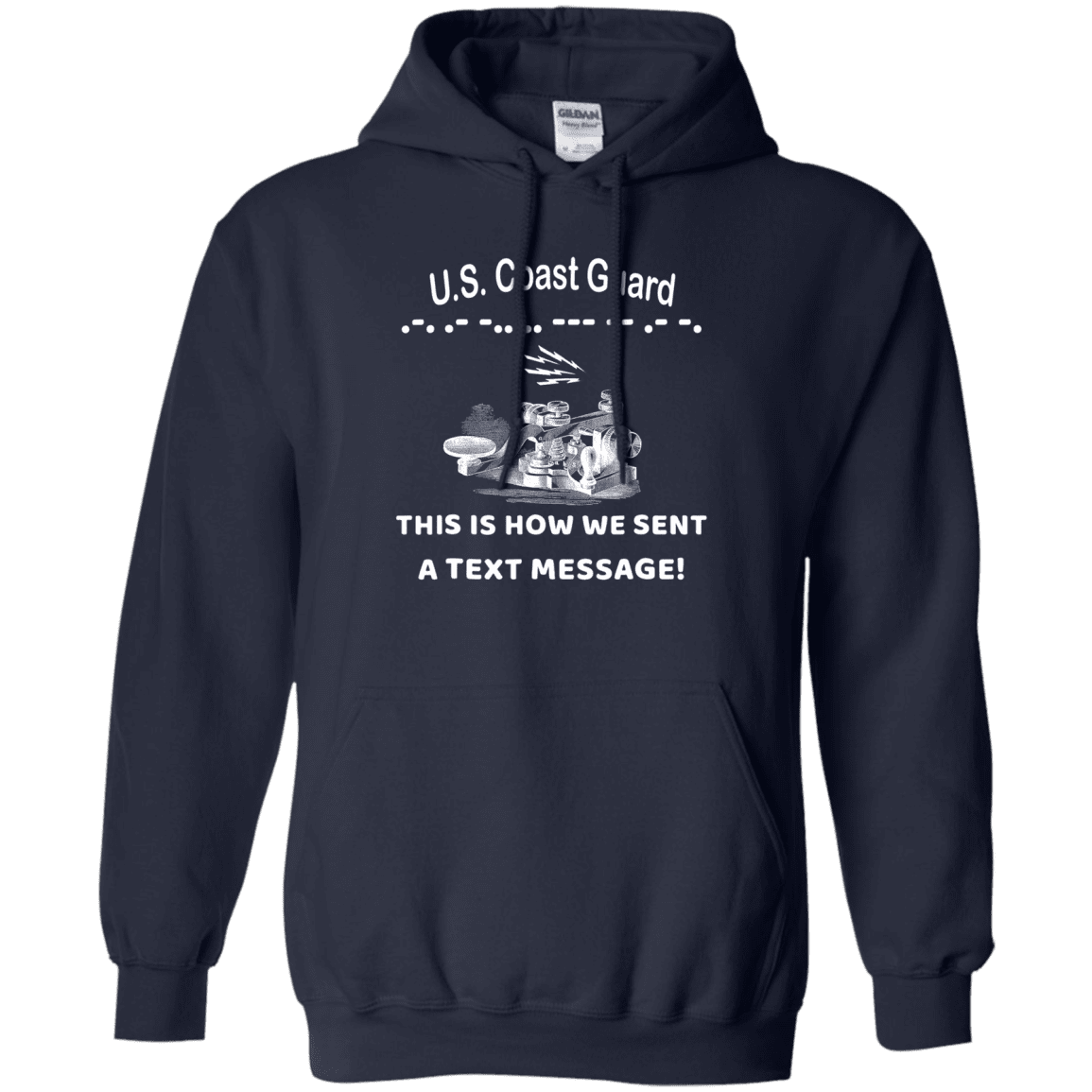 US Coast Guard This is How We Sent a Text Message Men Front T Shirts-TShirt-USCG-Veterans Nation