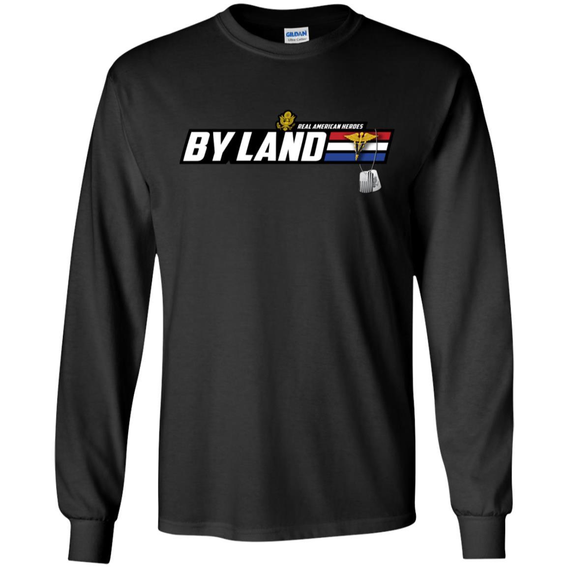 US Army T-Shirt "Veterinary Corps Real American Heroes By Land" On Front-TShirt-Army-Veterans Nation