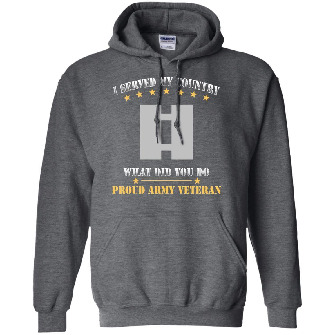 US Army O-3 Captain O3 CPT Commissioned Officer Ranks Men Front T Shirt - Proud US Army Veteran-TShirt-Army-Veterans Nation