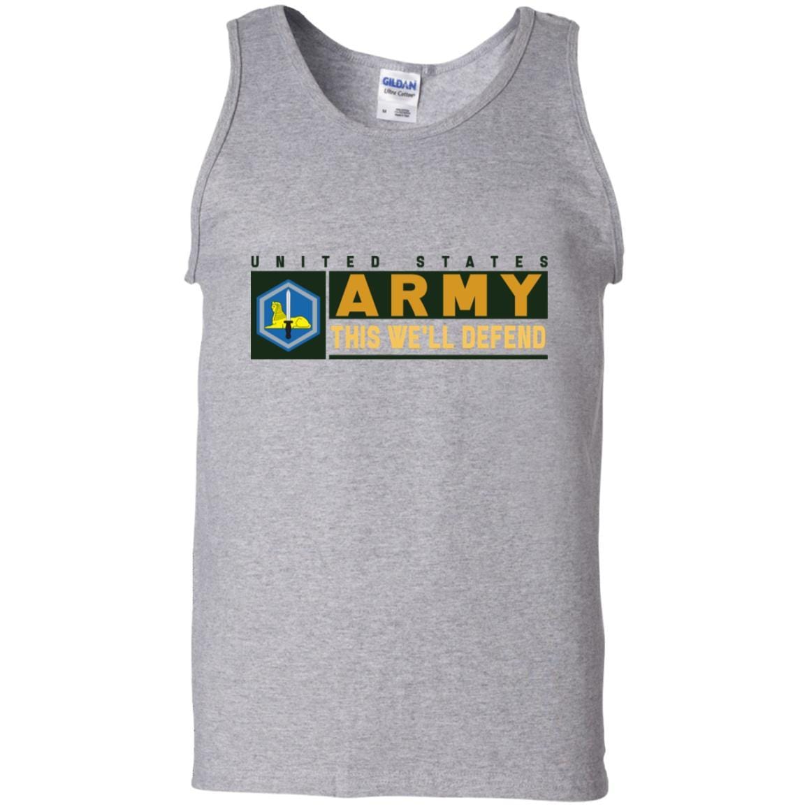 US Army 66TH MILITARY INTELLIGENCE BRIGADE- This We'll Defend T-Shirt On Front For Men-TShirt-Army-Veterans Nation