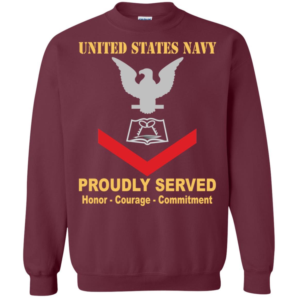 Navy Culinary Specialist Navy CS E-4 Rating Badges Proudly Served T-Shirt For Men On Front-TShirt-Navy-Veterans Nation