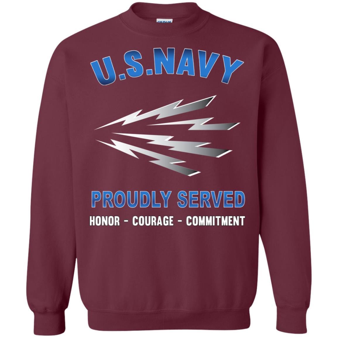 U.S Navy Radioman Navy RM - Proudly Served T-Shirt For Men On Front-TShirt-Navy-Veterans Nation