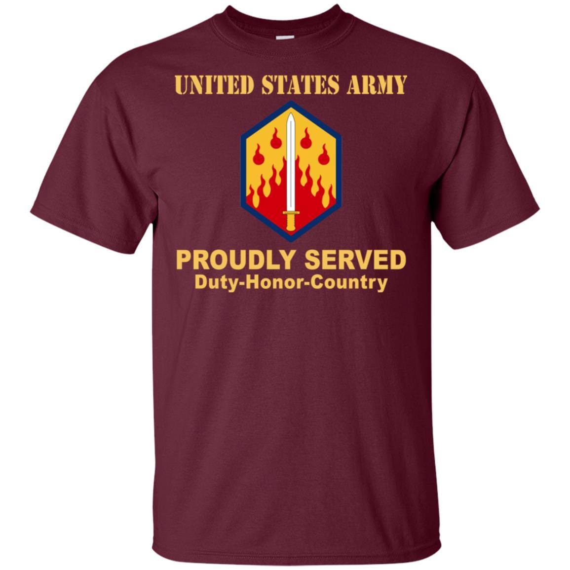 US ARMY 48TH CHEMICAL BRIGADE- Proudly Served T-Shirt On Front For Men-TShirt-Army-Veterans Nation