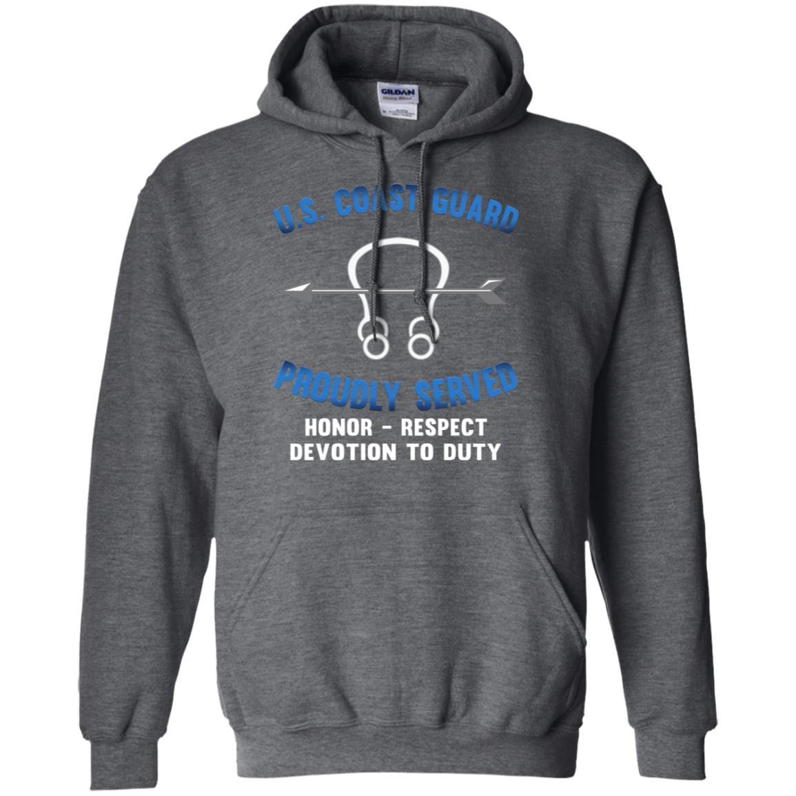 US Coast Guard Sonar Technician ST Logo Proudly Served T-Shirt For Men On Front-TShirt-USCG-Veterans Nation