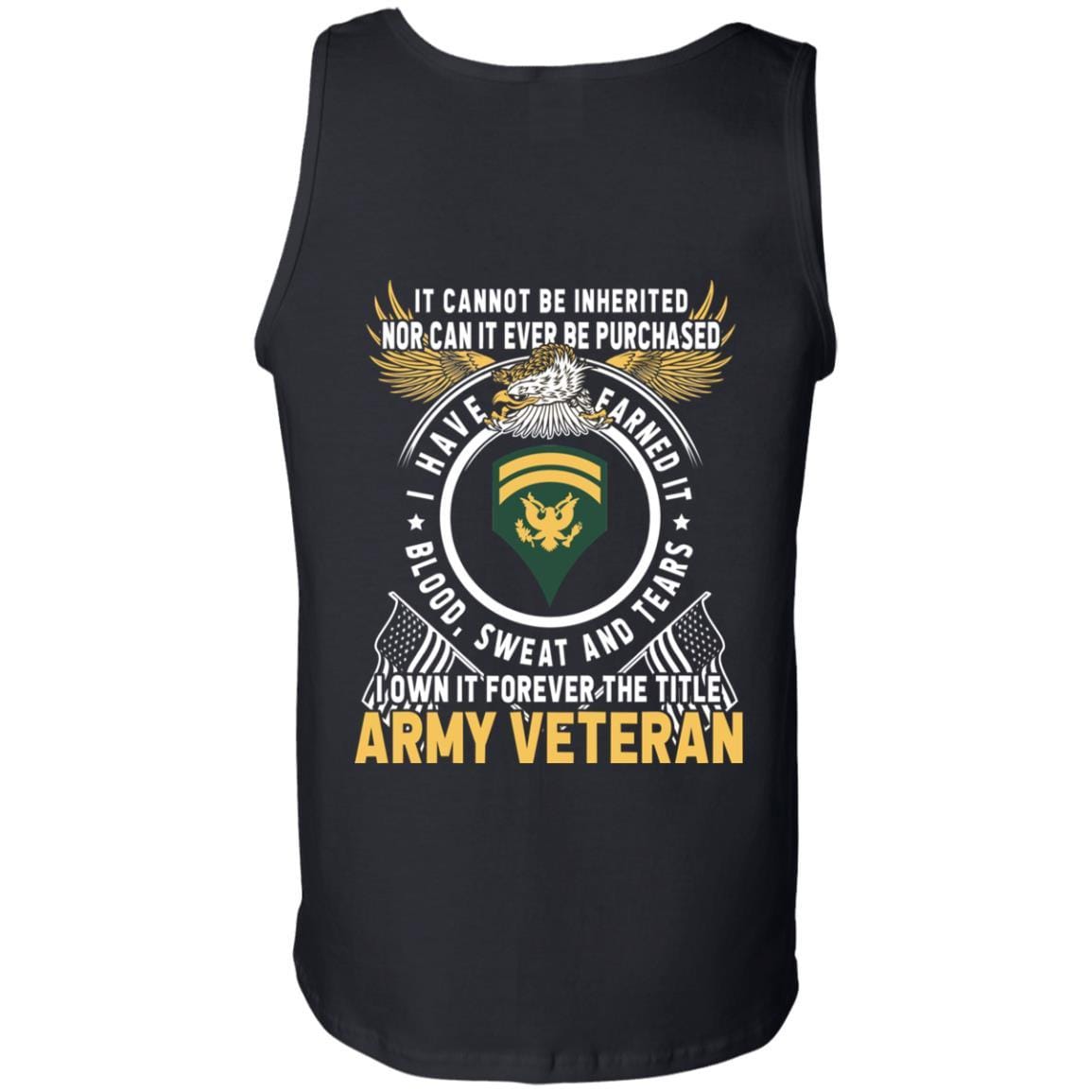 US Army E-6 SPC E6 Specialist Ranks T-Shirt For Men On Back-TShirt-Army-Veterans Nation