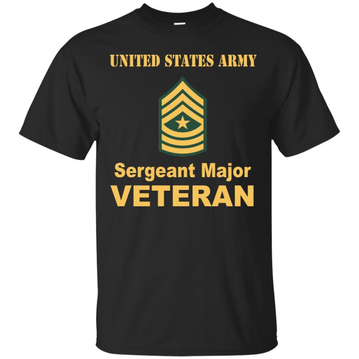 US Army E-9 Sergeant Major E9 SGM Noncommissioned Officer Veteran Men T Shirt On Front-TShirt-Army-Veterans Nation