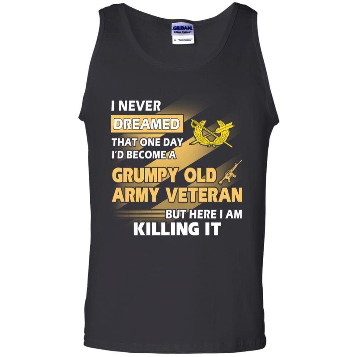 US Army T-Shirt "Judge Advocate General's Corps Grumpy Old Veteran" On Front-TShirt-Army-Veterans Nation