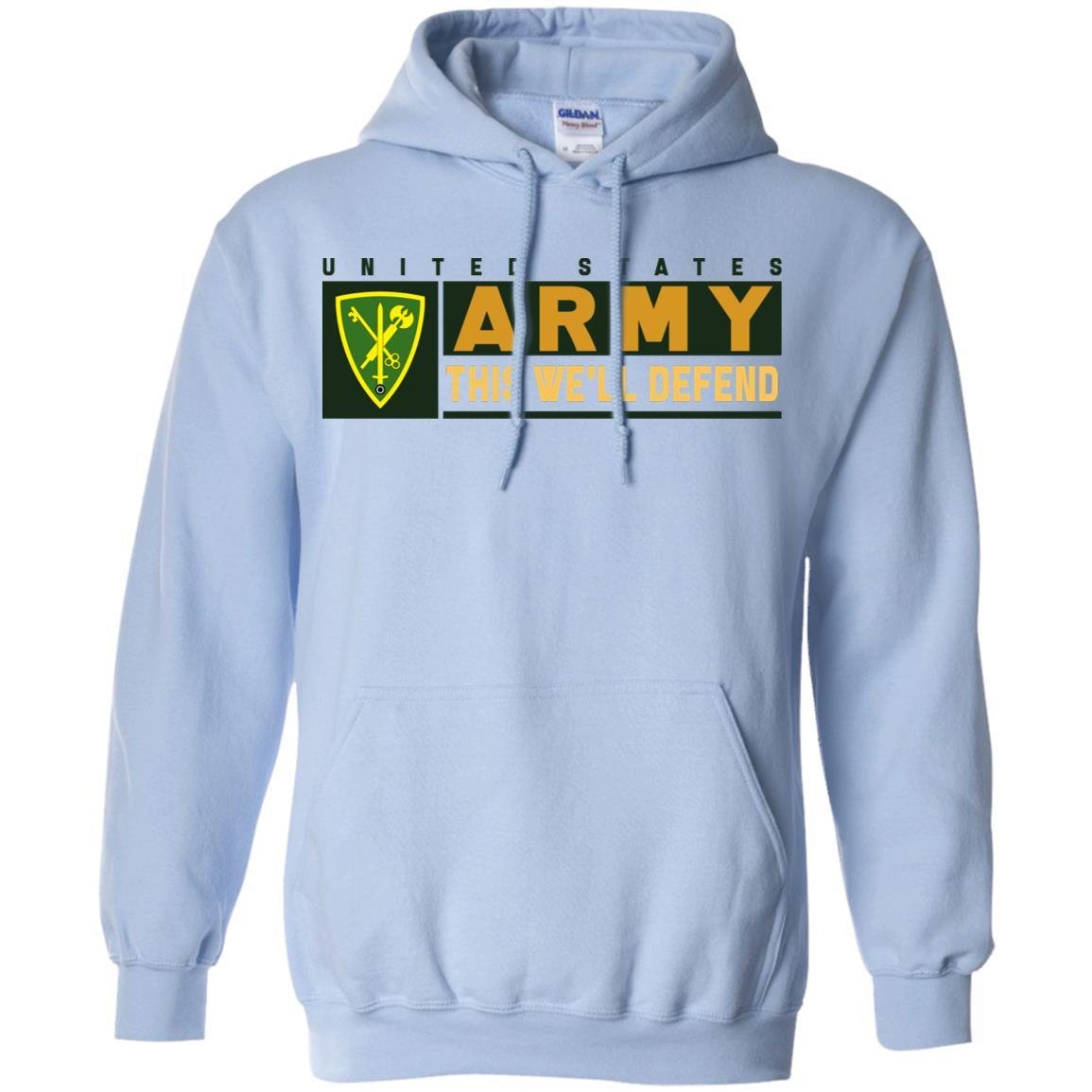 US Army 42ND MILITARY POLICE BRIGADE- This We'll Defend T-Shirt On Front For Men-TShirt-Army-Veterans Nation