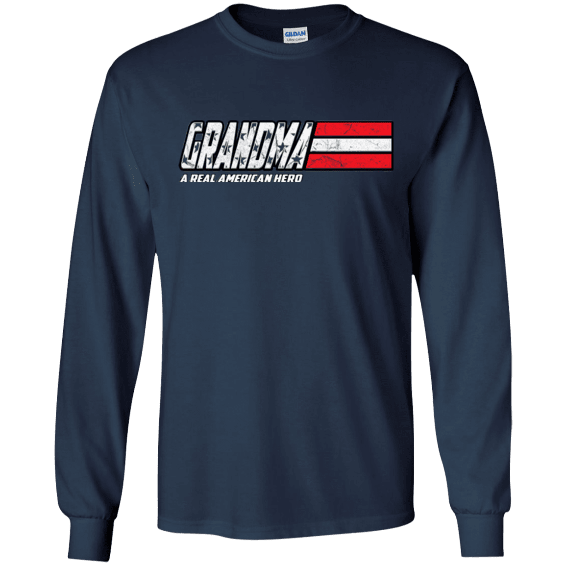 Military T-Shirt "Grandma - A Real American Hero - Men" Front-TShirt-General-Veterans Nation