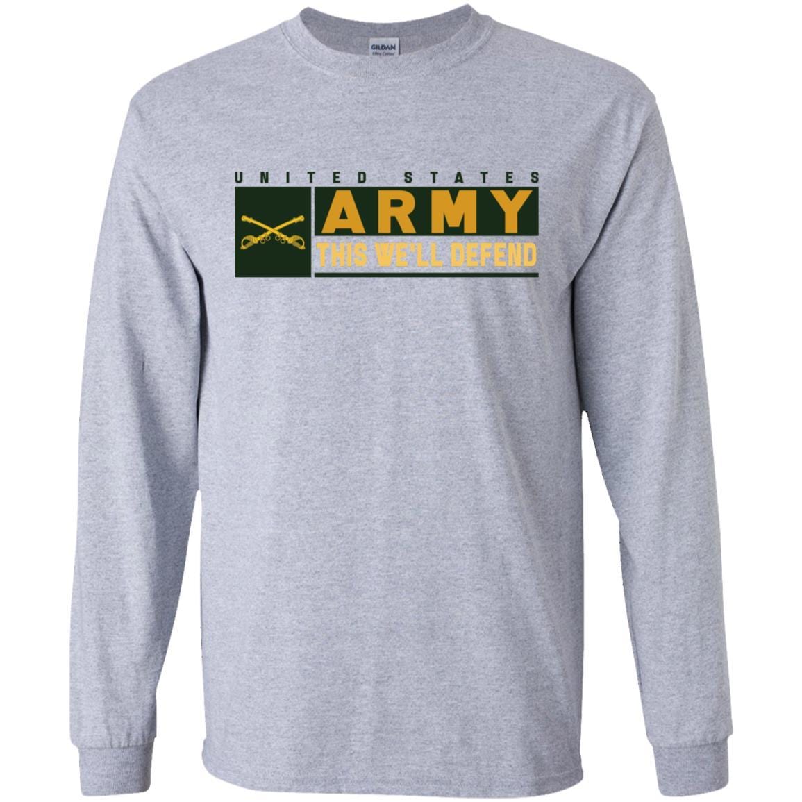 Military T-Shirt "United States Cavalry- This We'll Defend On" Front For Men-TShirt-General-Veterans Nation