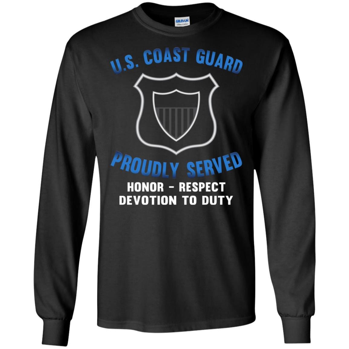 USCG MARITIME ENFORCEMENT ME Logo Proudly Served T-Shirt For Men On Front-TShirt-USCG-Veterans Nation