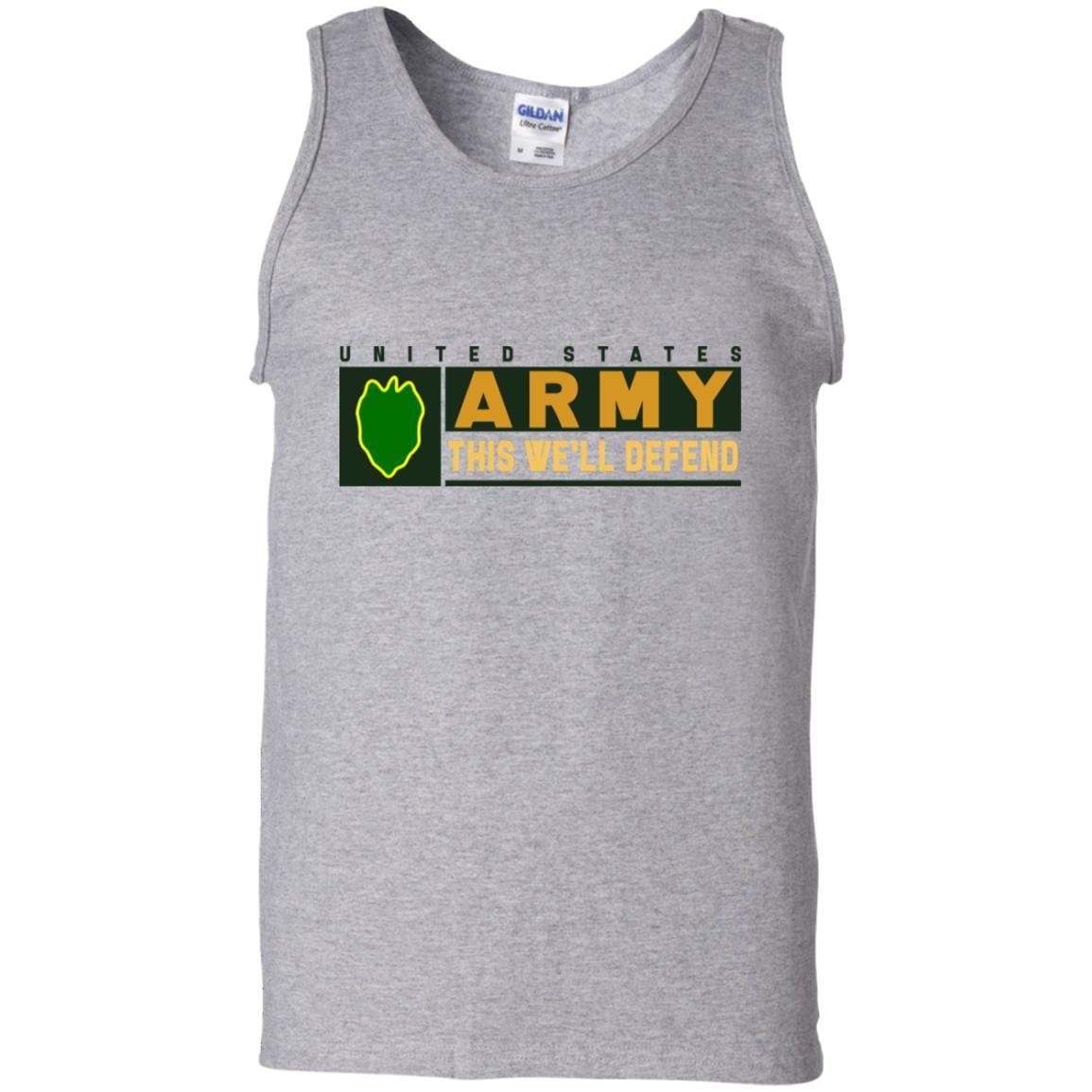 US Army 24th Infantry Division- This We'll Defend T-Shirt On Front For Men-TShirt-Army-Veterans Nation