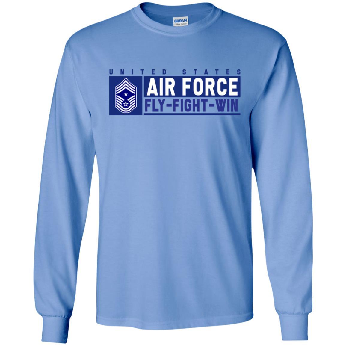 US Air Force E-9 Command Chief Master Sergeant Fly - Fight - Win T-Shirt On Front For Men-TShirt-USAF-Veterans Nation