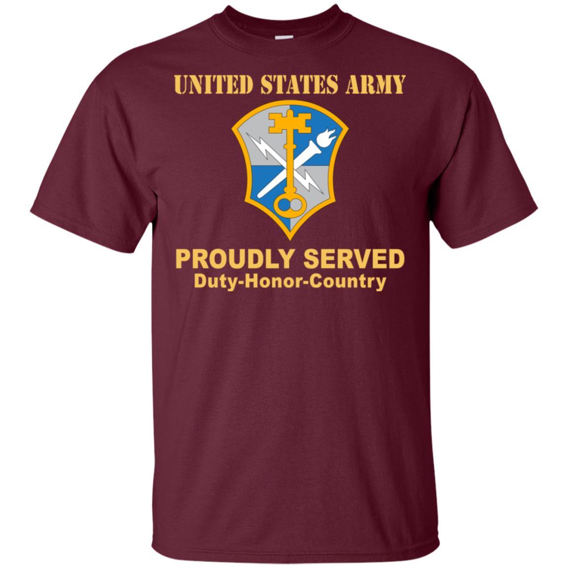 US ARMY CSIB INTELLIGENCE AND SECURITY COMMAND- Proudly Served T-Shirt On Front For Men-TShirt-Army-Veterans Nation