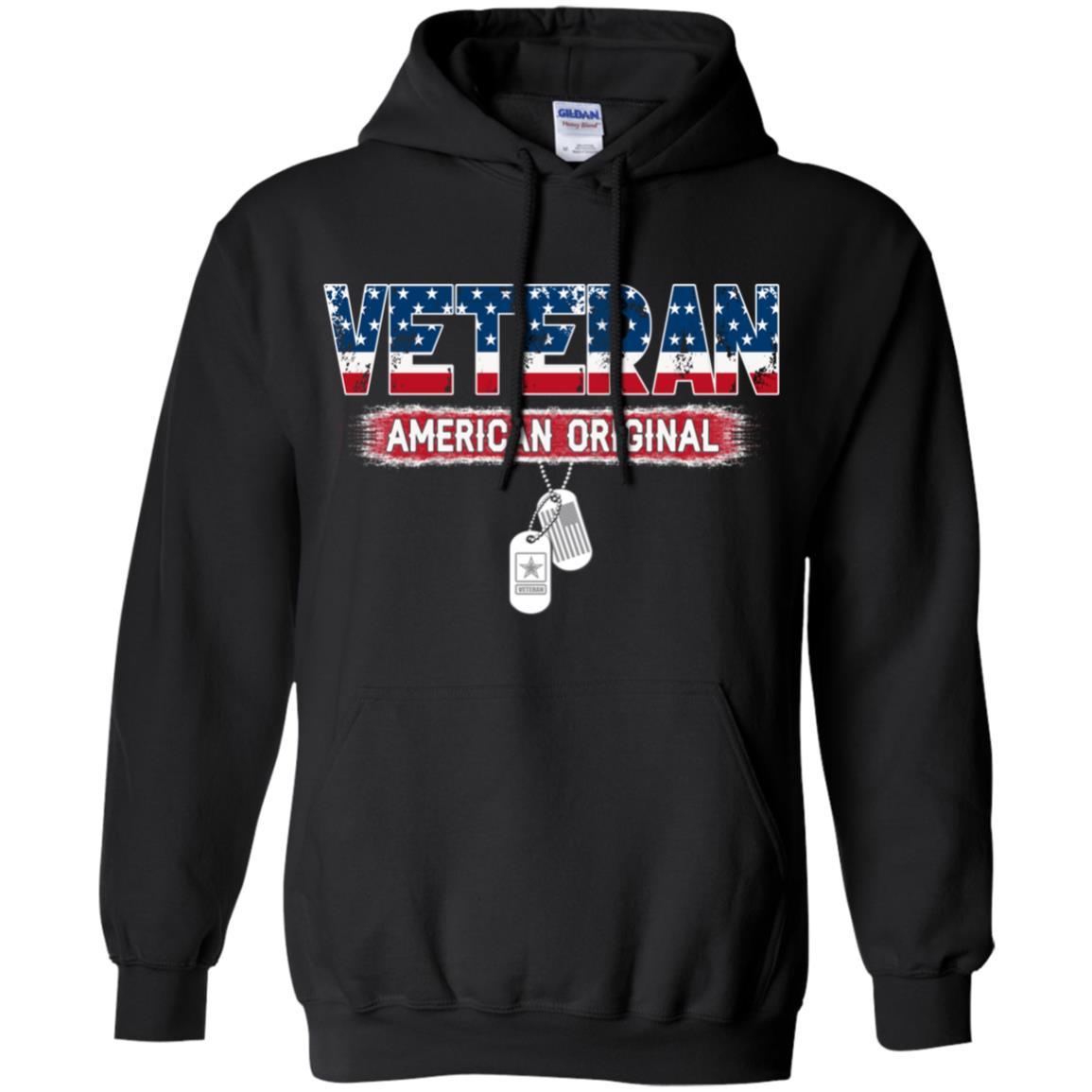 US Army T-Shirt "Veteran American Original" On Front-TShirt-Army-Veterans Nation