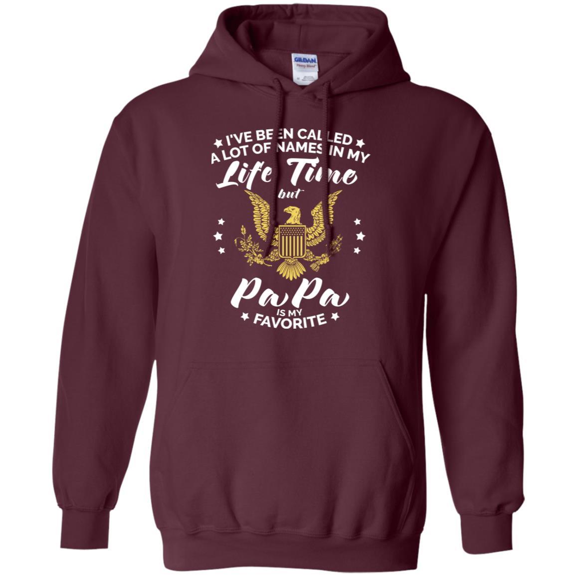 i've been called a lot of things in my life but papa - ARMY T-Shirt On Front-TShirt-Army-Veterans Nation
