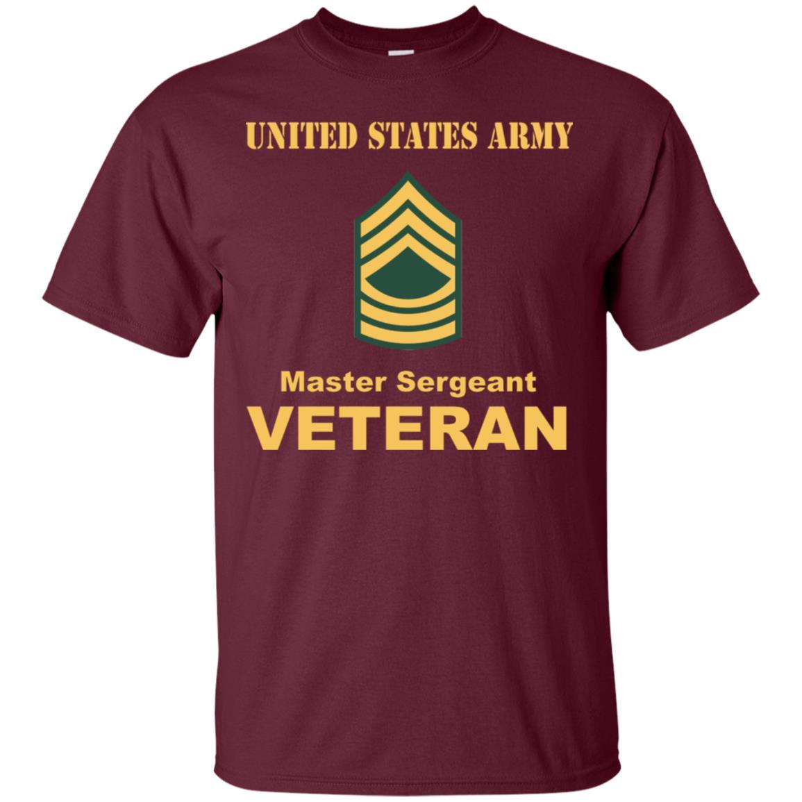 US Army E-8 Master Sergeant E8 MSG Noncommissioned Officer Veteran Men T Shirt On Front-TShirt-Army-Veterans Nation