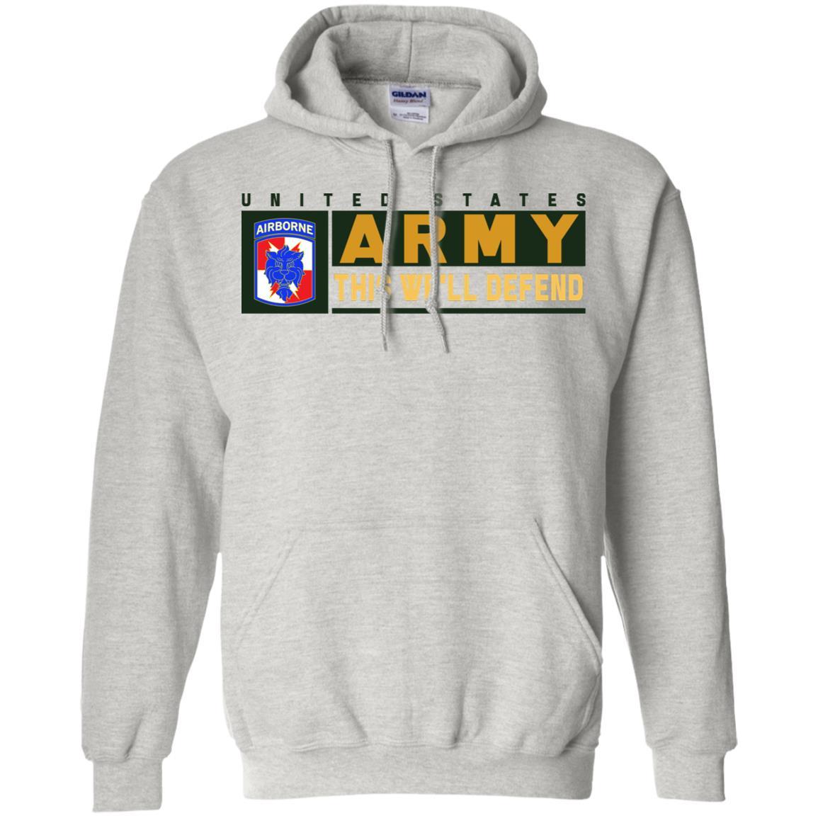 US Army 35TH SIGNAL BRIGADE W AIRBORNE TAB- This We'll Defend T-Shirt On Front For Men-TShirt-Army-Veterans Nation