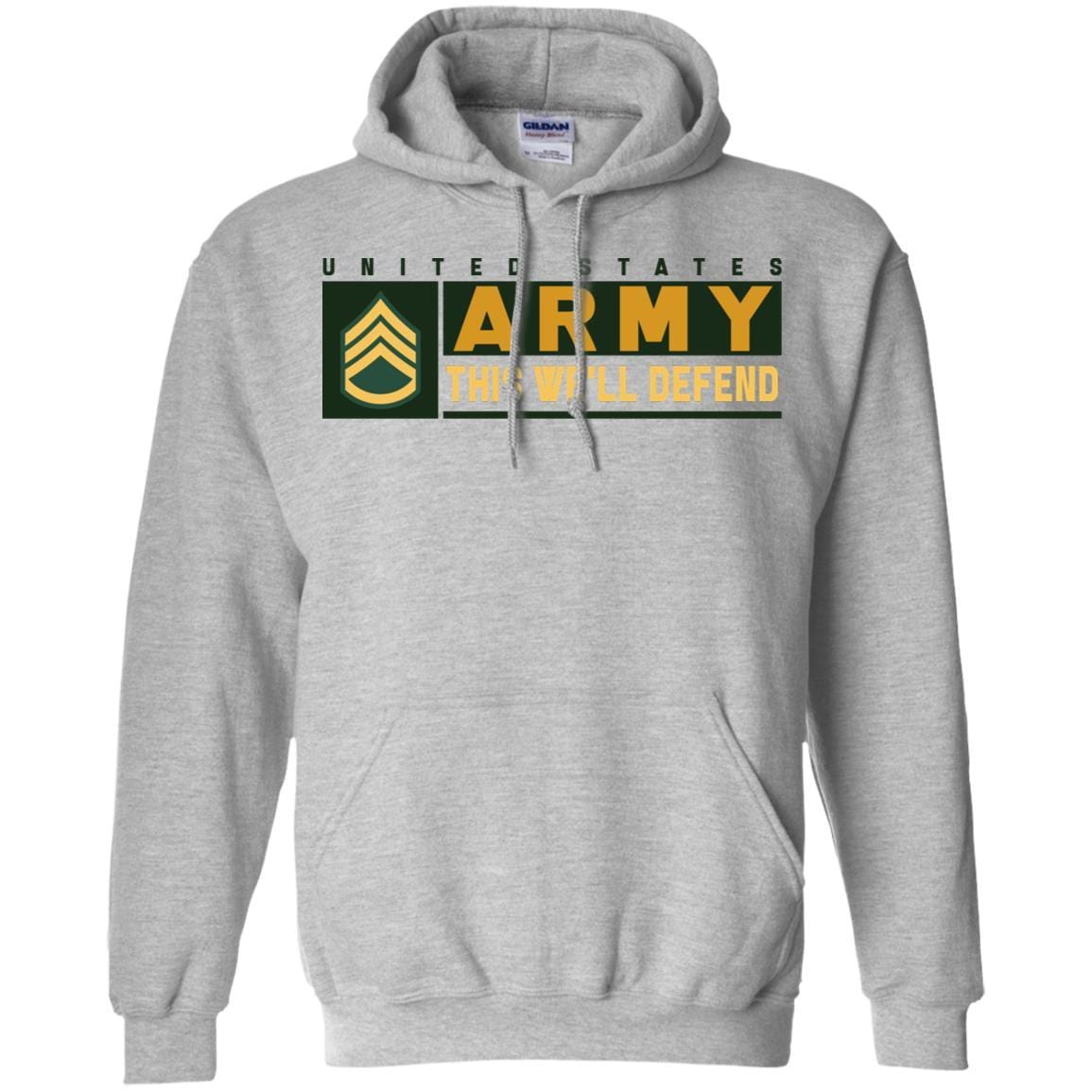 US Army E-6 SSG This We Will Defend T-Shirt On Front For Men-TShirt-Army-Veterans Nation
