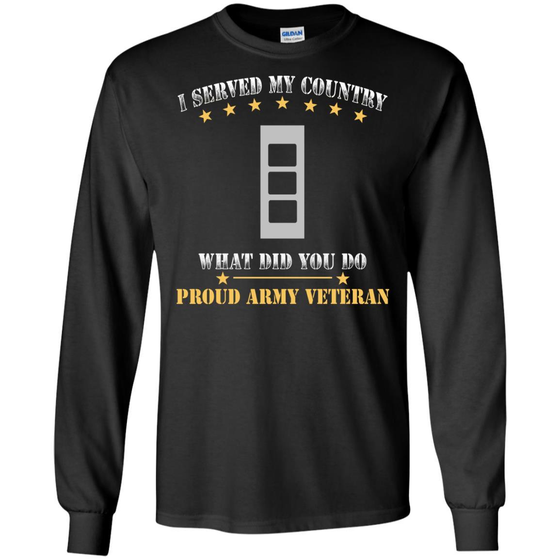 US Army W-3 Chief Warrant Officer 3 W3 CW3 Warrant Officer Ranks Men Front T Shirt - Proud US Army Veteran-TShirt-Army-Veterans Nation