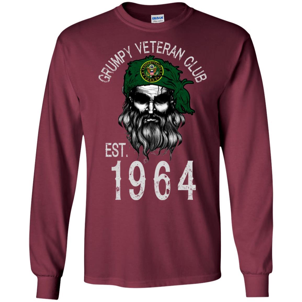 Grumpy Army Veteran Club T-Shirt On Front-TShirt-Army-Veterans Nation