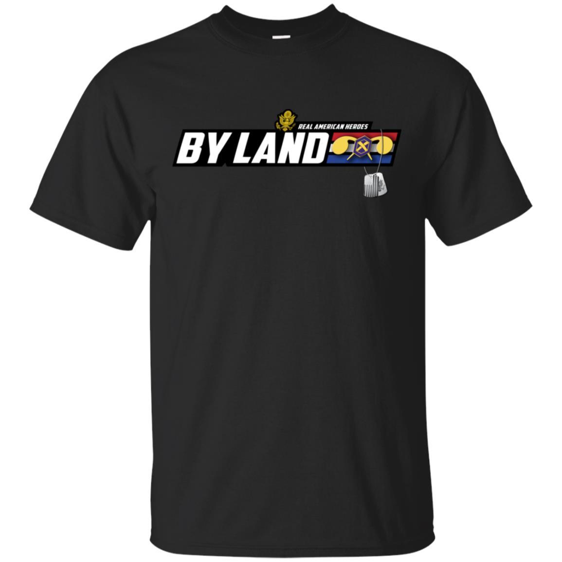 US Army T-Shirt "Chemical Corps Real American Heroes By Land" On Front-TShirt-Army-Veterans Nation