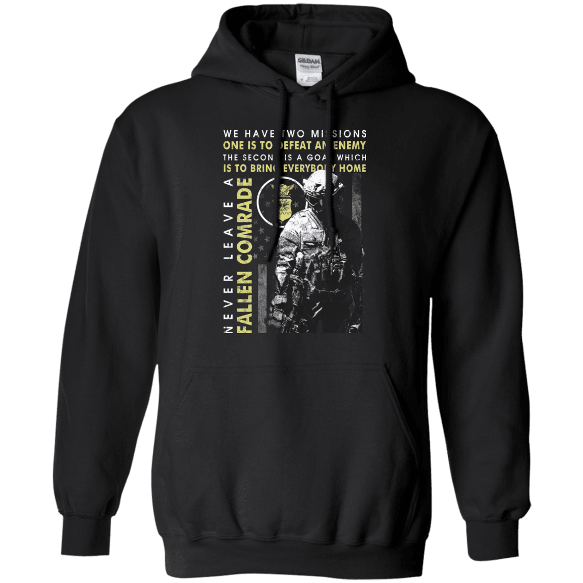 Never Leave A Fallen Comrade Air Force Men Front T Shirts-TShirt-USAF-Veterans Nation