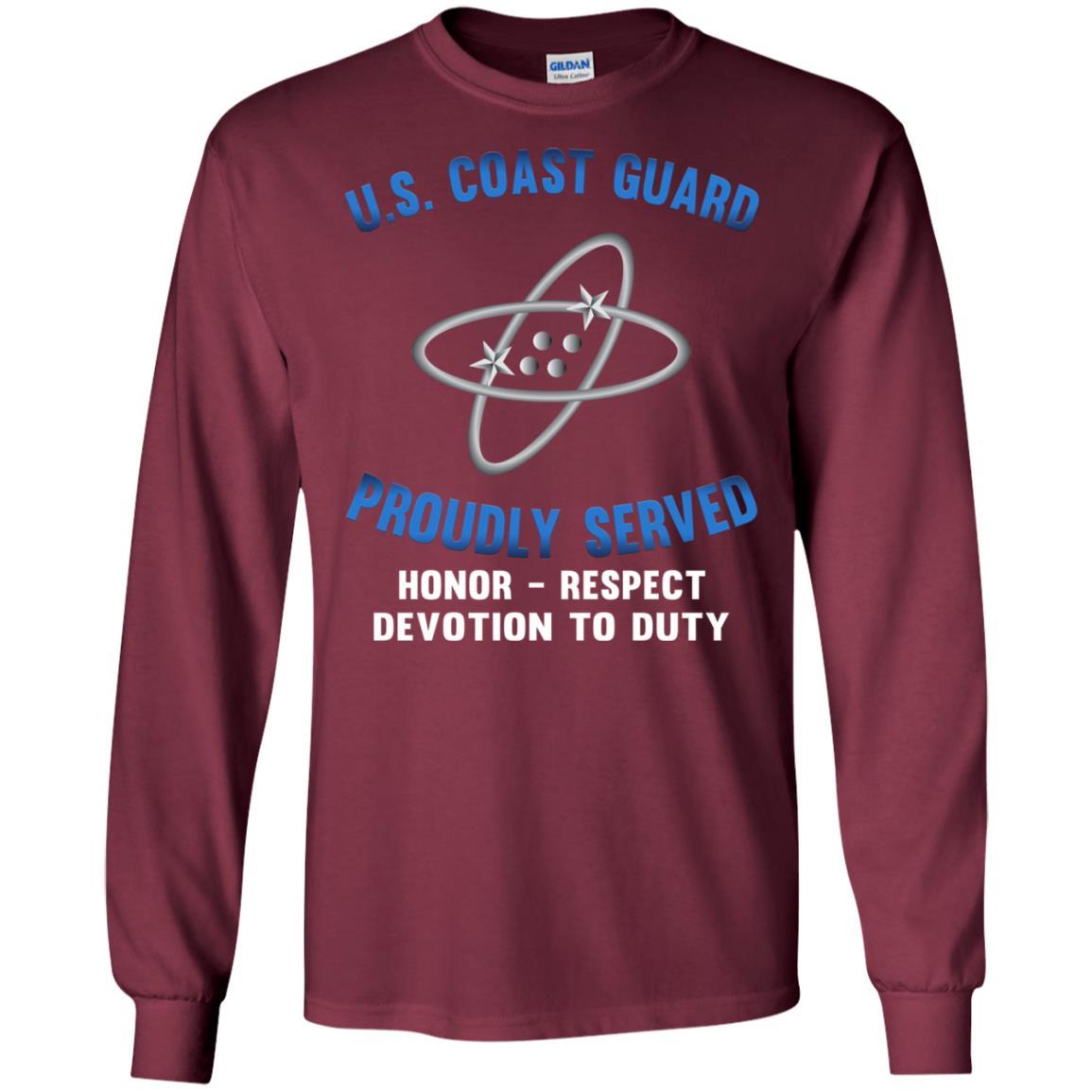 US Coast Guard Electronics Technician ET Logo Proudly Served T-Shirt For Men On Front-TShirt-USCG-Veterans Nation