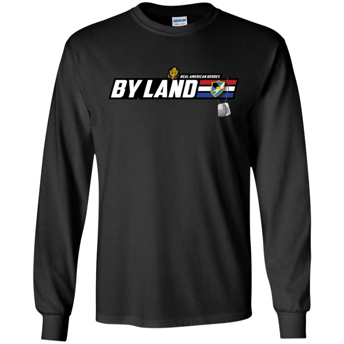 US Army T-Shirt "Security Agency Real American Heroes By Land" On Front-TShirt-Army-Veterans Nation