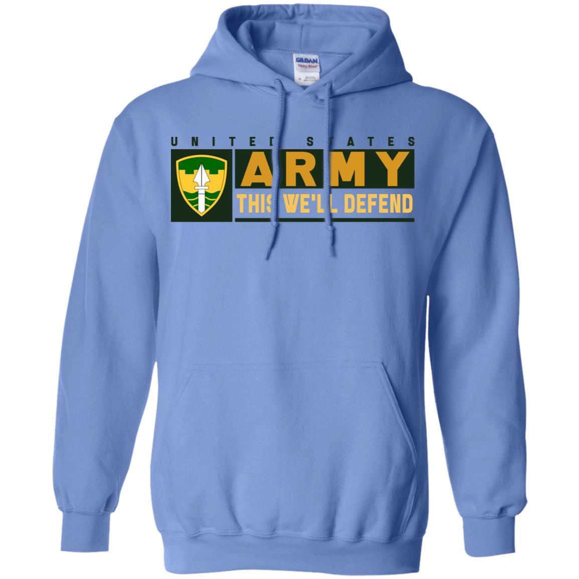 US Army 43 MILITARY POLICE BRIGADE- This We'll Defend T-Shirt On Front For Men-TShirt-Army-Veterans Nation
