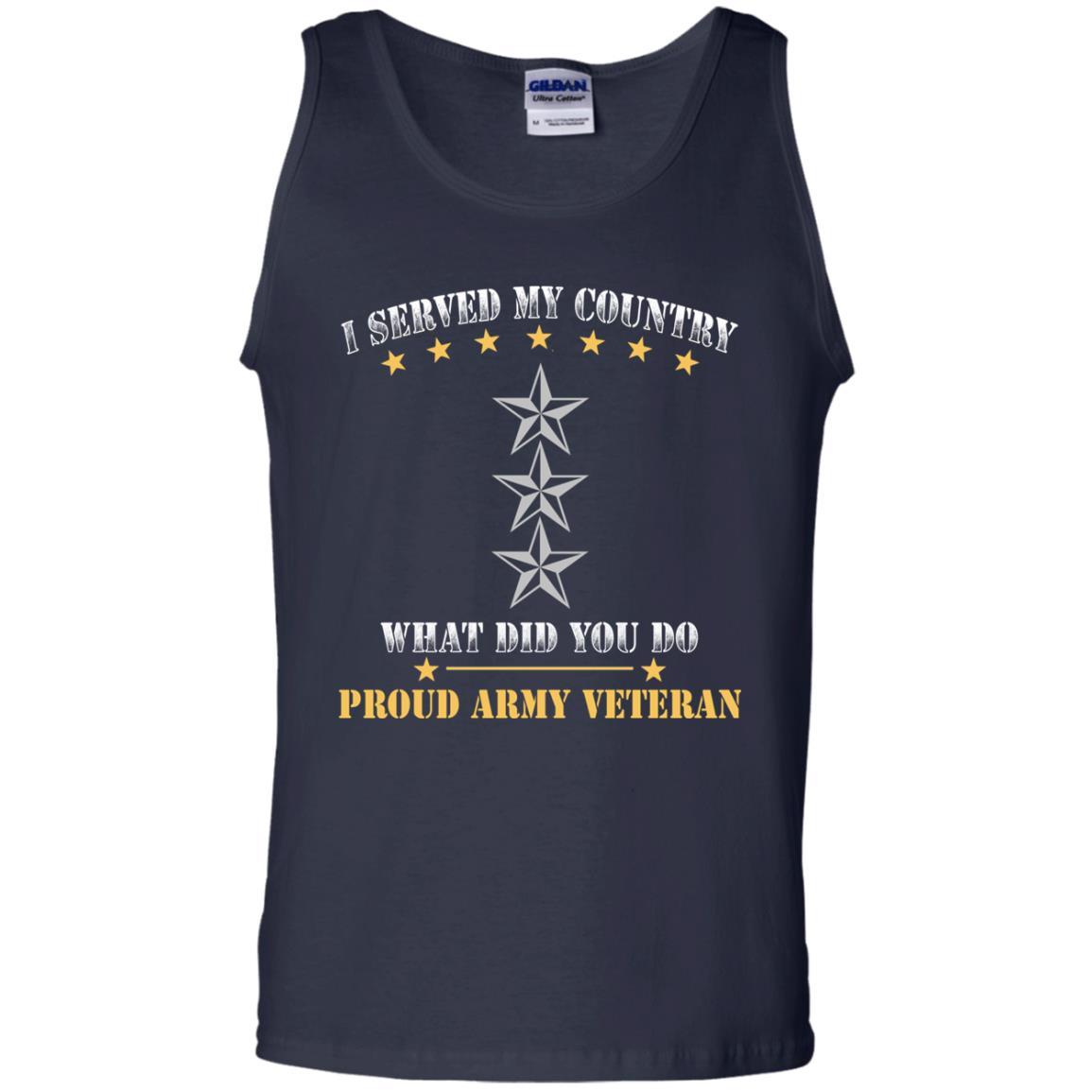 US Army O-9 Lieutenant General O9 LTG General Officer Ranks Men Front T Shirt - Proud US Army Veteran-TShirt-Army-Veterans Nation