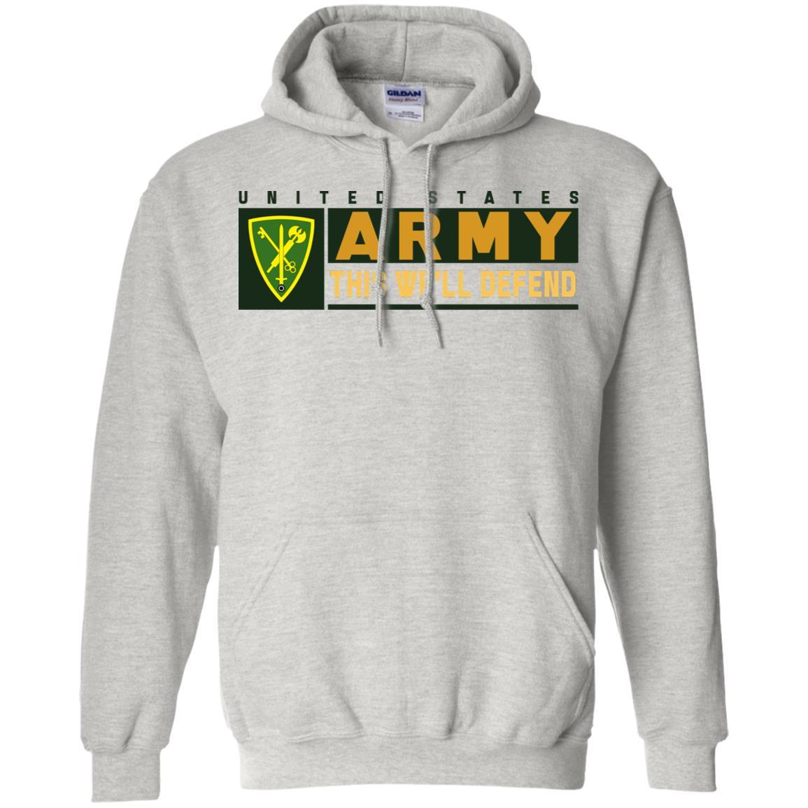 US Army 42ND MILITARY POLICE BRIGADE- This We'll Defend T-Shirt On Front For Men-TShirt-Army-Veterans Nation