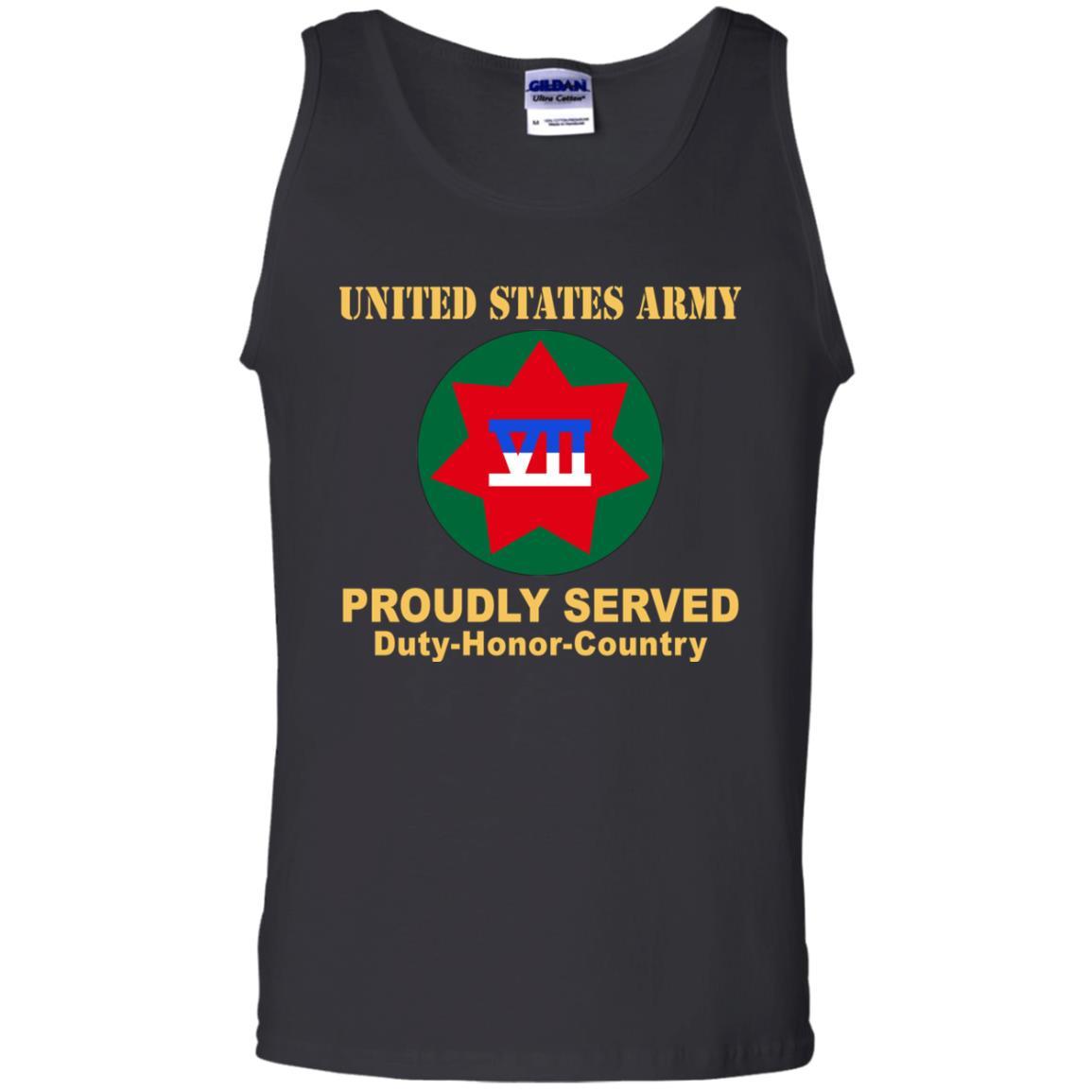 US ARMY VII CORPS- Proudly Served T-Shirt On Front For Men-TShirt-Army-Veterans Nation