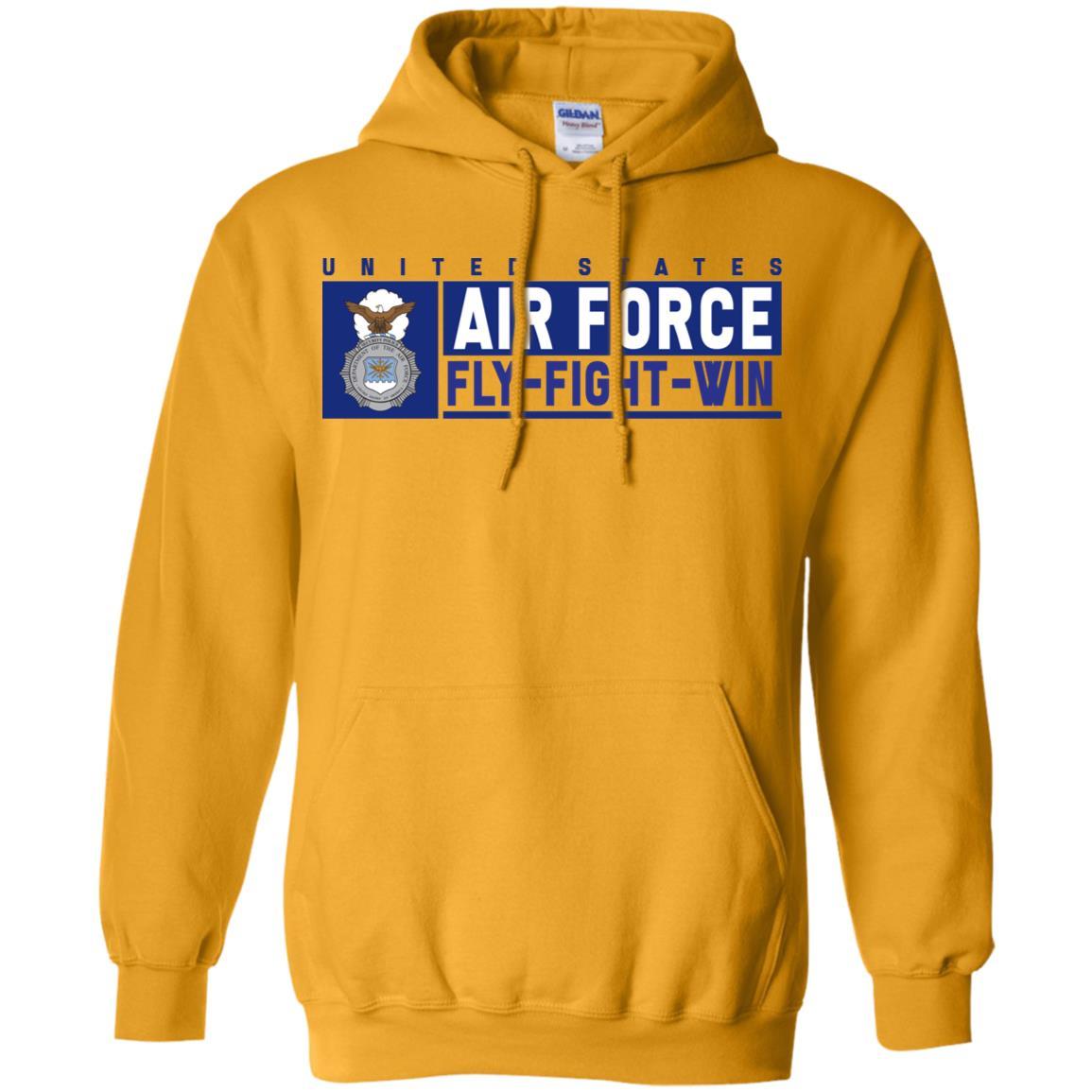 US Air Force Security Police Fly - Fight - Win Long Sleeve - Pullover Hoodie-TShirt-USAF-Veterans Nation