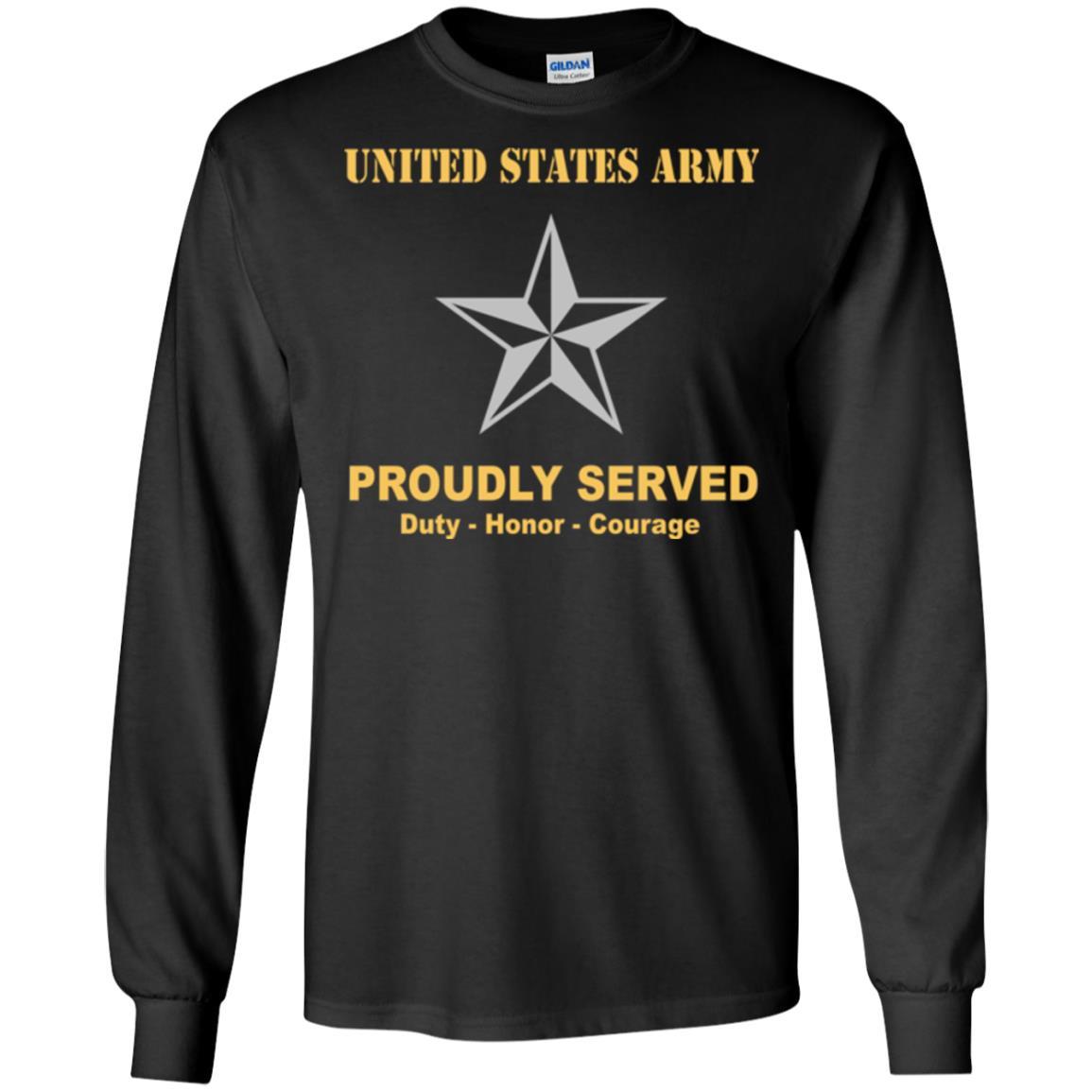 US Army O-7 Brigadier General O7 BG General Officer Ranks Men Front Shirt US Army Rank-TShirt-Army-Veterans Nation