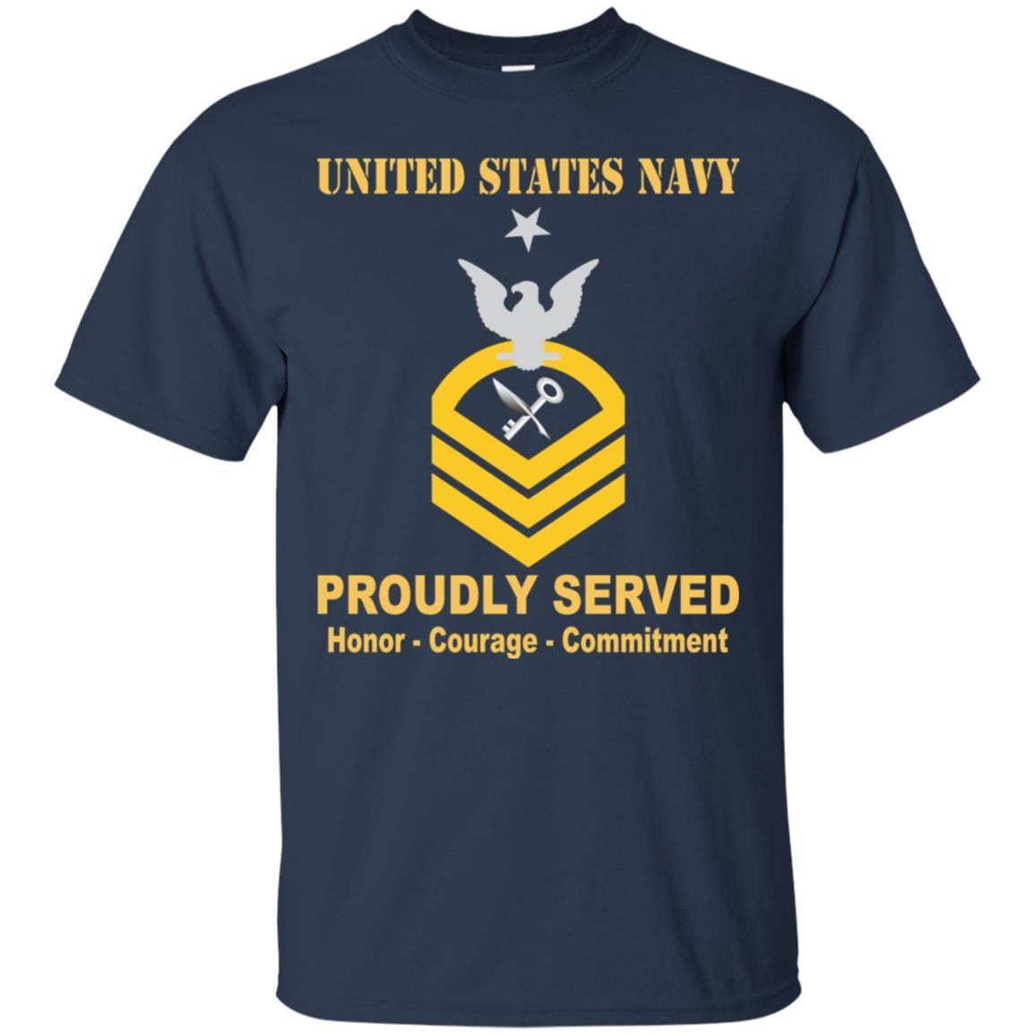 Navy Ship's Serviceman Navy SH E-8 Rating Badges Proudly Served T-Shirt For Men On Front-TShirt-Navy-Veterans Nation