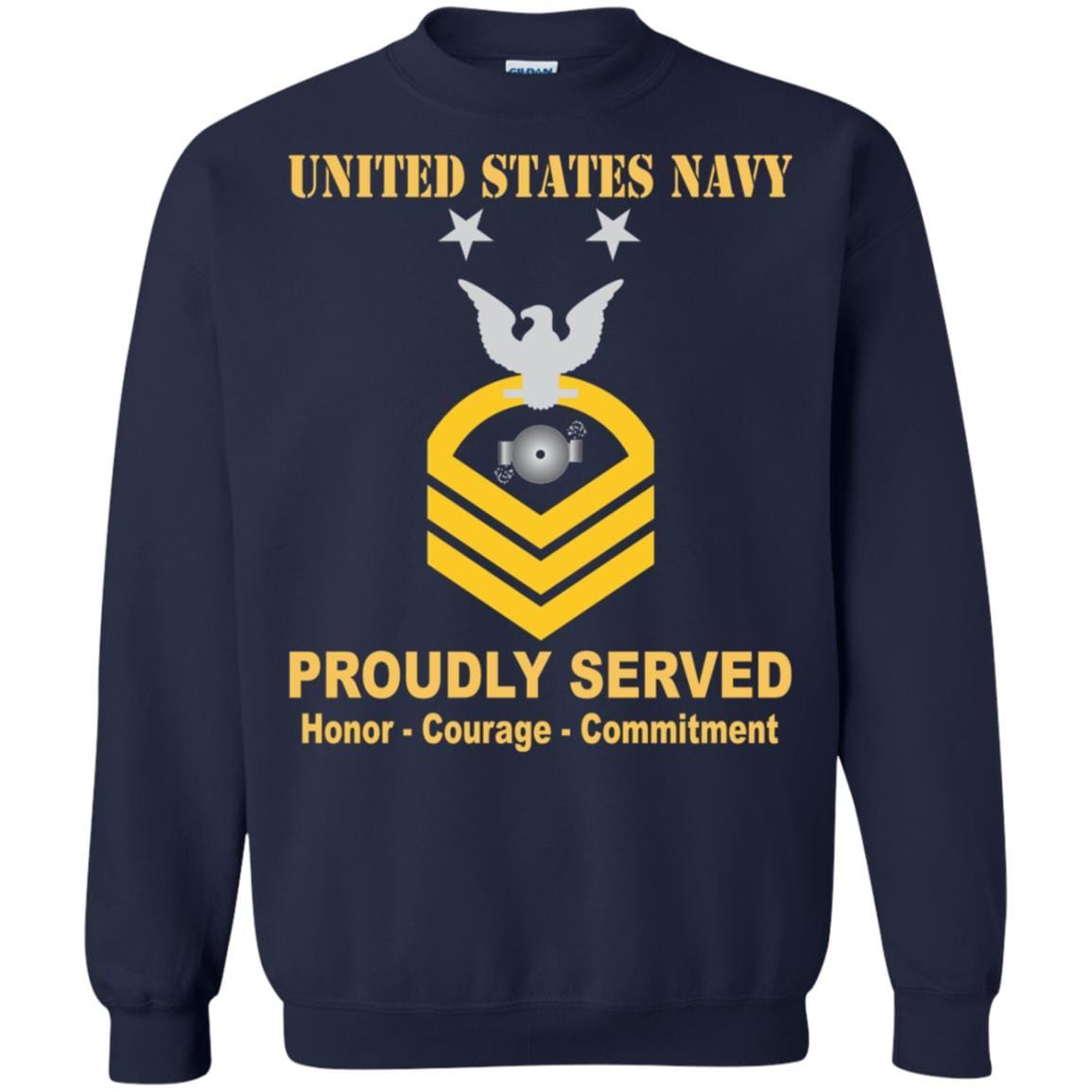 U.S Navy Boiler technician Navy BT E-9 Rating Badges Proudly Served T-Shirt For Men On Front-TShirt-Navy-Veterans Nation