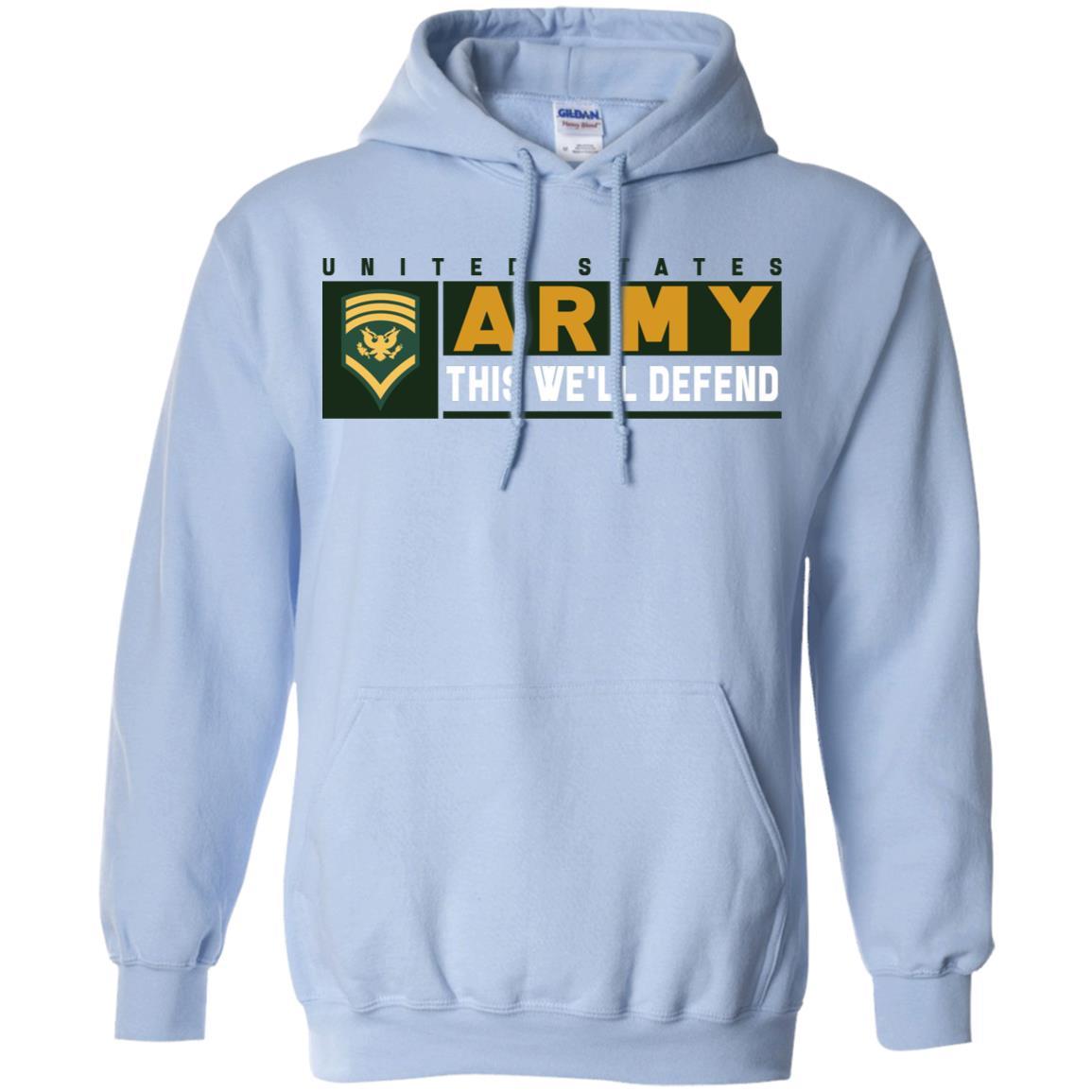 US Army E-8 SPC This We Will Defend Long Sleeve - Pullover Hoodie-TShirt-Army-Veterans Nation