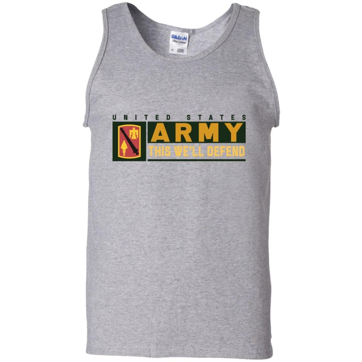 US Army 45 FIRES BRIGADE- This We'll Defend T-Shirt On Front For Men-TShirt-Army-Veterans Nation