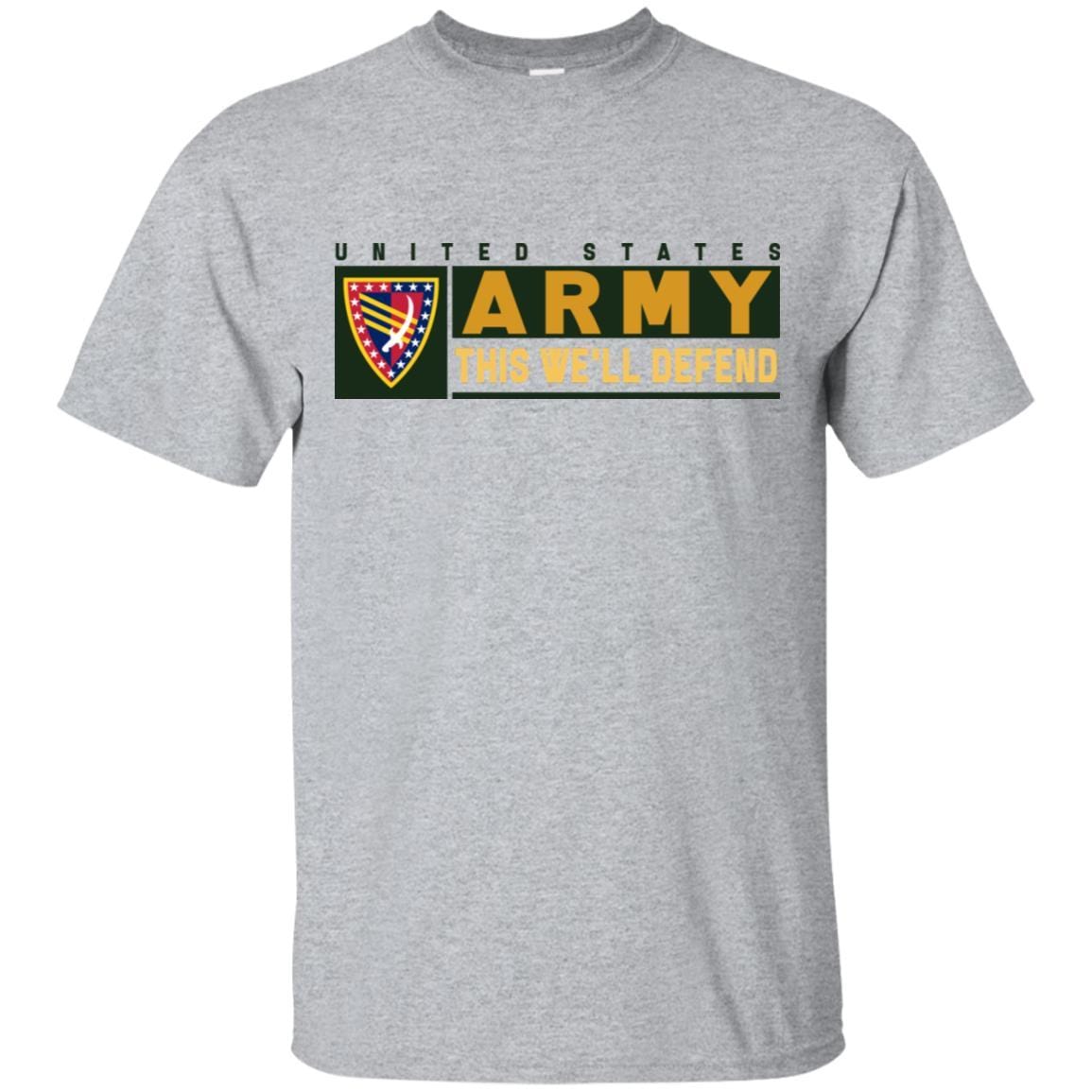 US Army 38 SUSTAINMENT BRIGADE- This We'll Defend T-Shirt On Front For Men-TShirt-Army-Veterans Nation