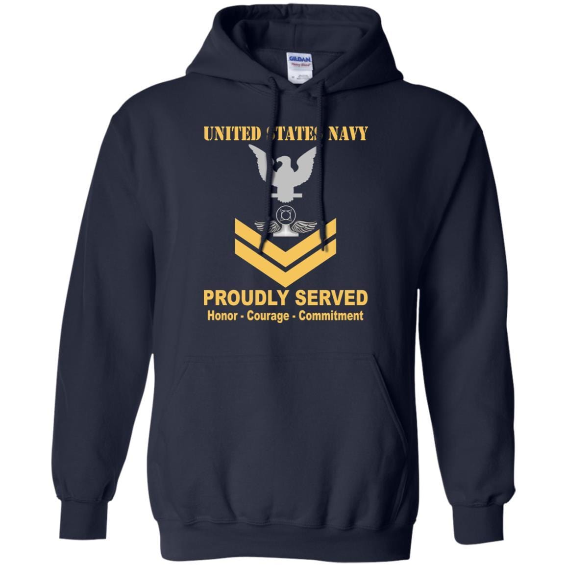 Navy Air Traffic Controller Navy AC E-5 Rating Badges Proudly Served T-Shirt For Men On Front-TShirt-Navy-Veterans Nation