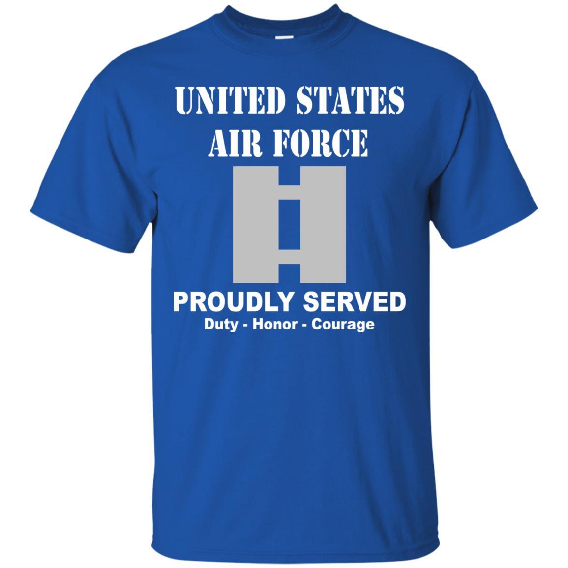 US Air Force O-3 Captain Capt O3 Commissioned Officer Ranks Men Front T Shirt For Air Force-TShirt-USAF-Veterans Nation