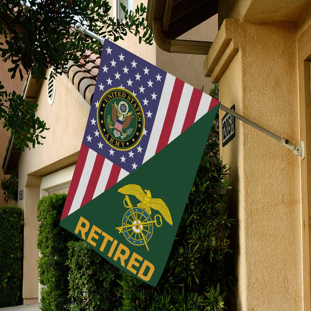 US Army Quartermaster Corps Retired House Flag 28 Inch x 40 Inch Twin-Side Printing-HouseFlag-Army-Branch-Veterans Nation