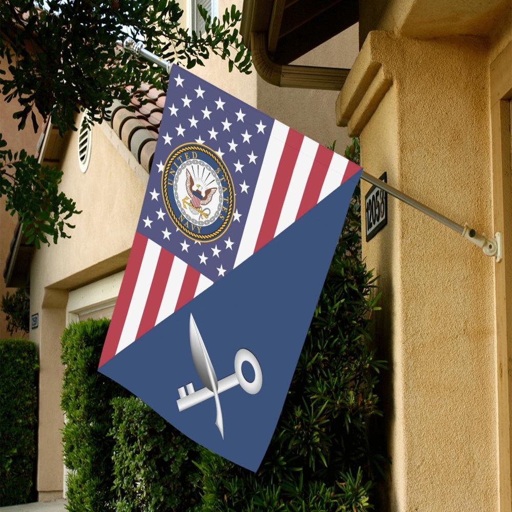 US Navy Ship's Serviceman Navy SH House Flag 28 inches x 40 inches Twin-Side Printing-HouseFlag-Navy-Rate-Veterans Nation