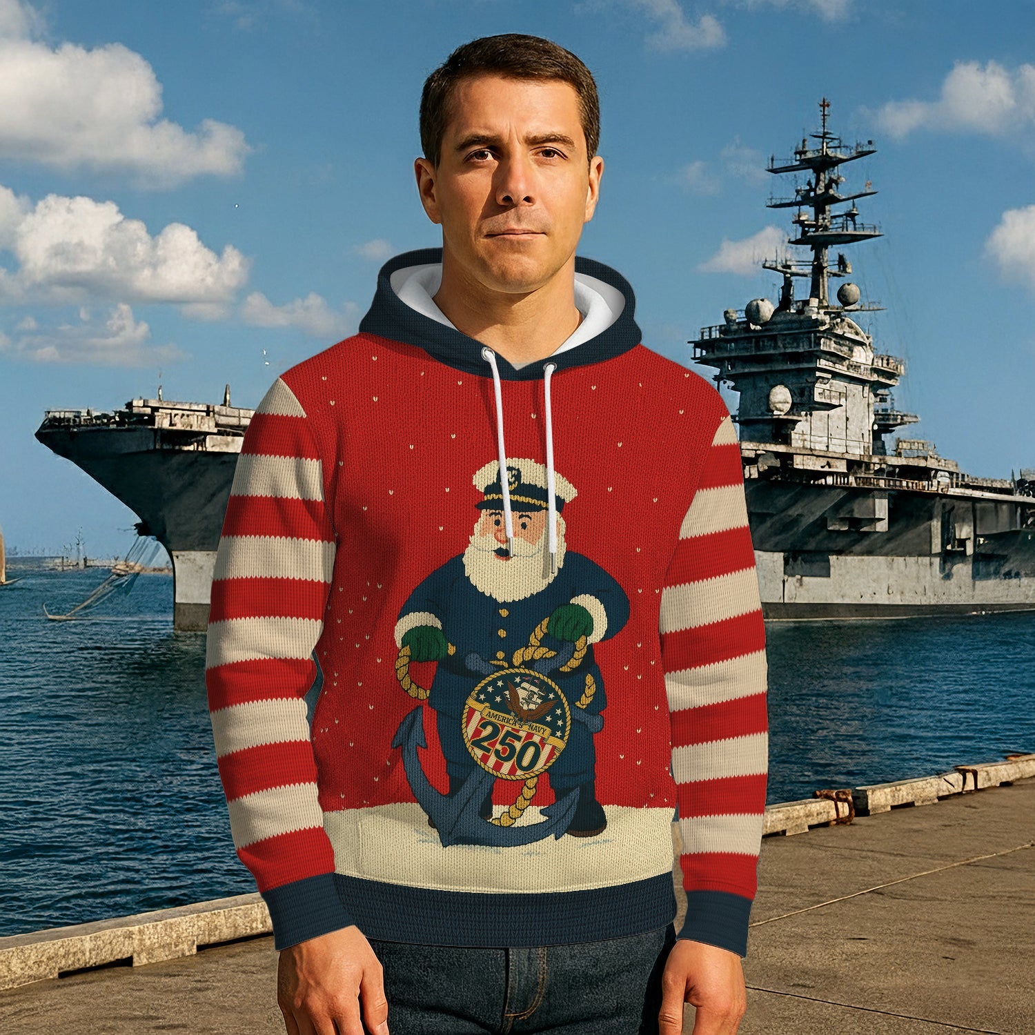 Honoring US Navy 250 Hoodie 3D All Over Print